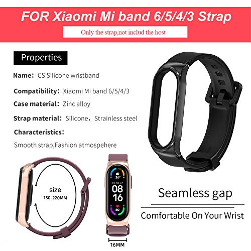 Mijobs Correas de Mi Band 5 & Mi Band 6, Correa Mi Band 6/5 Reemplazo Pulsera Impermeable Transpirable Resistente al Sudor Silicona Pulsera Correa (No Host)