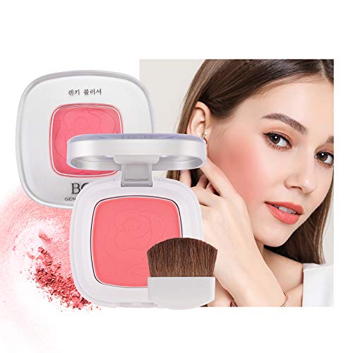 Mimore Colorete mineral,Coloretes Matte Rouge Makeup Palette textura suave Blusher Makeup,Mejillas para todos los tonos de piel,Rubor duradero,Con brocha y espejo de maquillaje