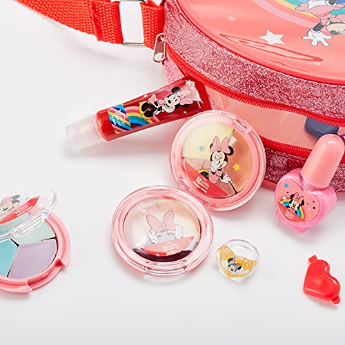 Minnie Mouse Beauty Fashion Bag - Bolso de Maquillaje - Set de Maquillaje para Niñas - Maquillaje Minnie Mouse - Neceser Maquillaje, Selección de Productos Seguros en un Bolso Fashion