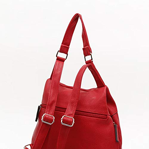 MISAKO Mochila Suli | Mochila para Mujer, Diseño Práctico, Tiras Regulables, Color Rojo, 11x28x30 cm