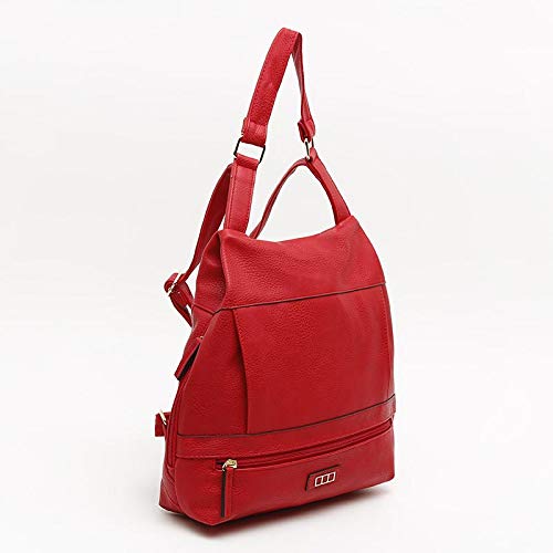 MISAKO Mochila Suli | Mochila para Mujer, Diseño Práctico, Tiras Regulables, Color Rojo, 11x28x30 cm