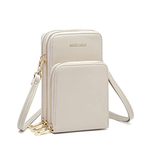 Miss Lulu Mujer Bolso para Teléfono Móvil Cartera para Teléfono Bolso de Hombro con Múltiples Compartimentos con Correas Extraíbles