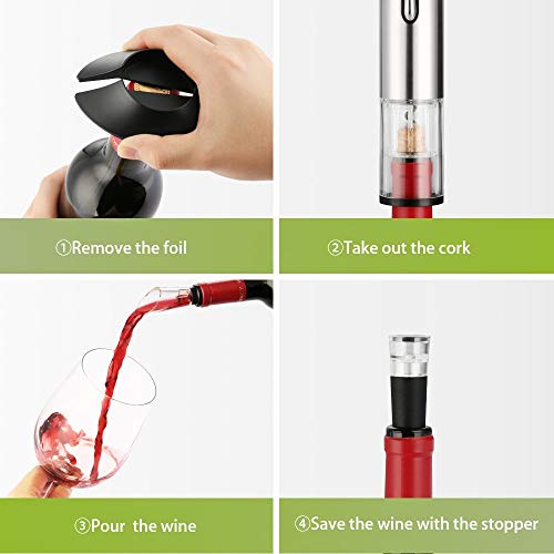 MIUE Abrelatas De Botella De Vino Eléctricos Eléctricos Automáticos Automáticos De Acero Inoxidable Sin Cuerda, Hogar, El Restaurante, La Fiesta Y como Regalo