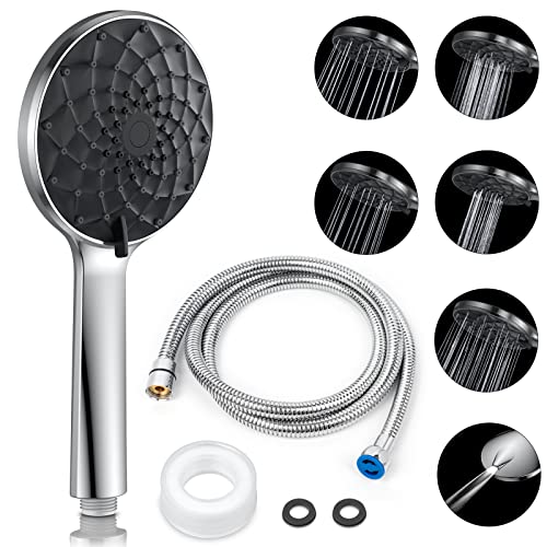 MMcRRx alcachofa ducha de 6 modos con manguera de 1,5m, concepto de diseño mandala, telefono ducha serie star lotus, duchas de baño con chorro de hidroterapia, alta presión shower head ,ABS