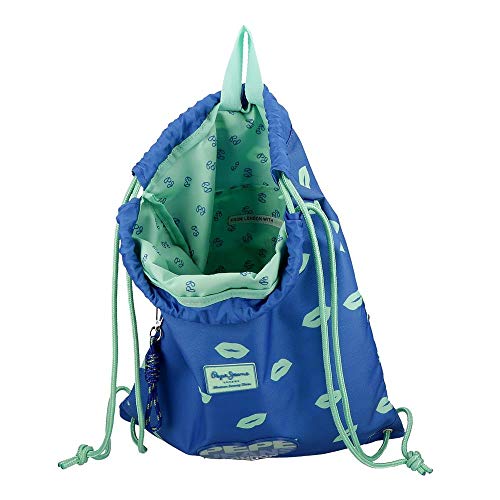 Mochila Saco Pepe Jeans Ruth, Azul, 35x46 cm