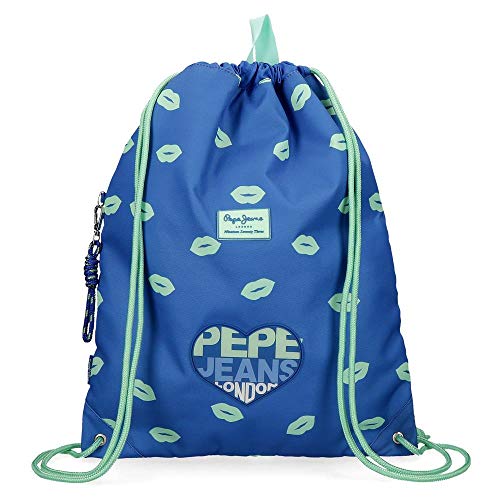 Mochila Saco Pepe Jeans Ruth, Azul, 35x46 cm