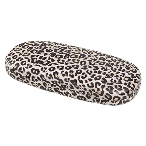 MoKo Estuche de Gafas Rígido de PU, Funda Protectora para Gafas Universal Anti-arañazos, Caja para Gafas Portátil para Hombre Mujer, Organizador para Gafas de Lectura Gafas de Sol, Leopardo