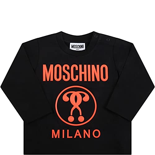 Moschino - Camiseta negra para recién nacidos con oso de peluche – 6 M, color negro