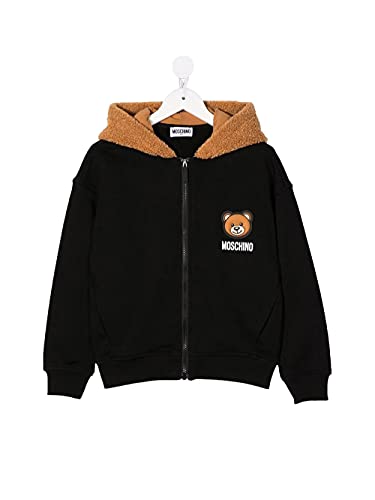 Moschino - Sudadera negra para niños con oso de peluche - 8 A/Y, color negro