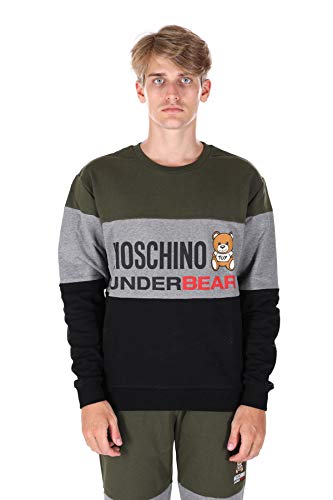 Moschino - Sudadera Tricolor con Oso Verde S