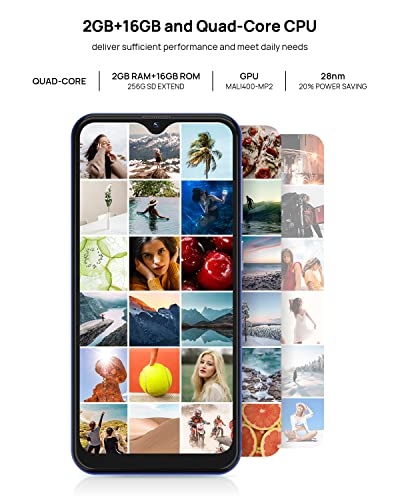 Moviles Baratos, DOOGEE X93 [2022] Teléfono Móvil 4350mAh Batería Pantalla 6,1 Pulgadas 2GB RAM 16GB ROM (256 GB TF ) 3G Smartphone Libre Android 10 Go Dual SIM, Triple Cámara 8MP, GPS, WiFi - Auzl