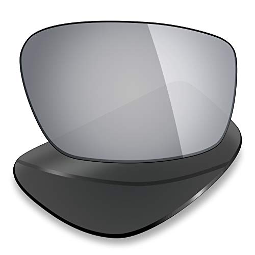 Mryok 4 pares de lentes polarizadas de repuesto para gafas de sol Oakley Straightlink – Stealth negro/rojo/azul/plateado titanio