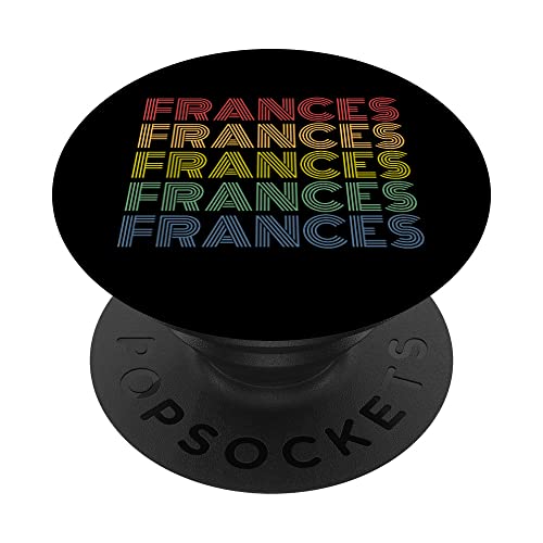 Mujer Frances Wordmark Patrón Personalizado Nombre Retro PopSockets PopGrip Intercambiable