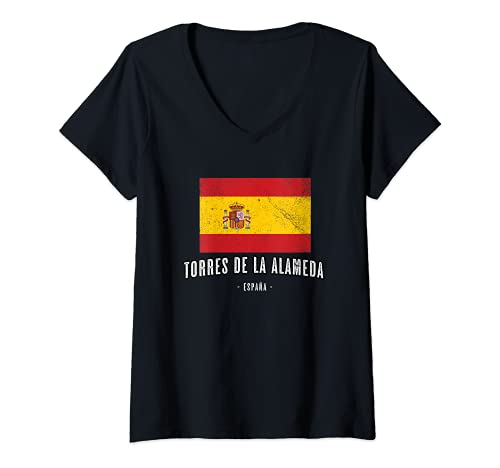 Mujer Santa Eulàlia de Ronçana España | Souvenir Ciudad Bandera - Camiseta Cuello V