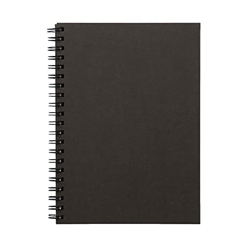 MUJI Cuaderno de papel de reciclaje doble anillo liso gris B6 (x10)