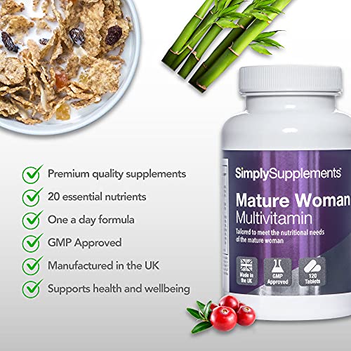 Multivitaminas para Mujeres - Para mayores de 65 años - ¡Bote para 4 meses! - 120 Comprimidos - SimplySupplements