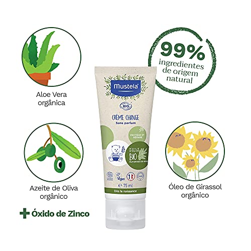 MUSTELA Crema pañal Bio 75ml. Tubo, Negro