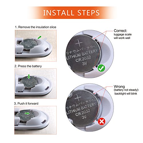 MYCARBON Escala del Equipaje Pesa Maletas Báscula Digital Portátil Bascula para Maletas de Viaje (Blanco)