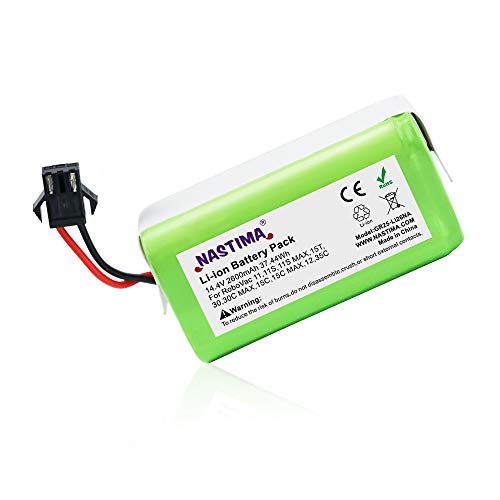 NASTIMA 14.4V 2600mAh Batería de Repuesto de Iones de Litio Compatible con Conga Excellence 990, 950, 1090, Ecovacs Deebot N79, N79S, DN622, Eufy RoboVac 11, 11S, 30, 35C y IKOHS Netbot S14, S15