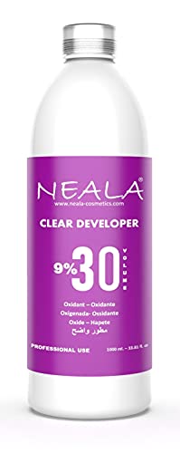 NEALA oxidante 30 vol 9% enriquecida y perfumada - Crema oxigenada, emulsión activadora de tinte y decoloración para el cabello, 1 litro