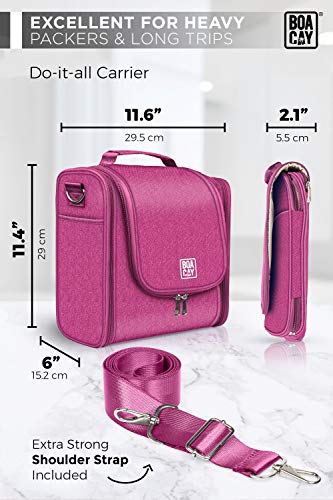 Neceser De Viaje Colgante Extragrande para Mujeres/Hombres, Bolsa de Higiene, Kit Organizador para el Baño y la Ducha con Bandas Elásticas para Artículos de Tocador, Cosméticos, Maquillaje y Pinceles