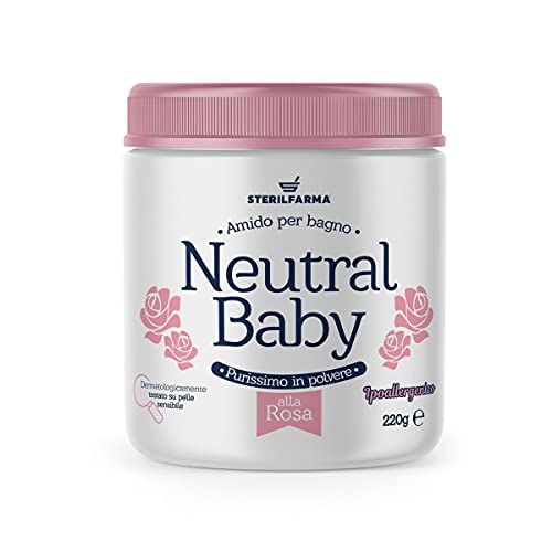 Neutral Baby es almidón de arroz en polvo, para un baño suave y hermoso. Para el cuidado y la limpieza de la piel delicada y sensible desde el nacimiento. (rosa)