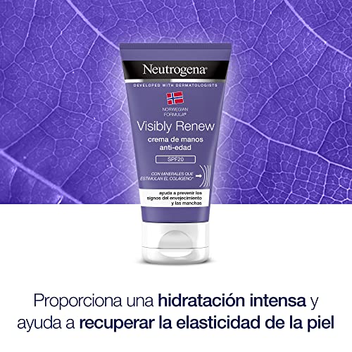 Neutrogena Crema de manos elasticidad intensa spf 20, fórmula Noruega, 75 ml