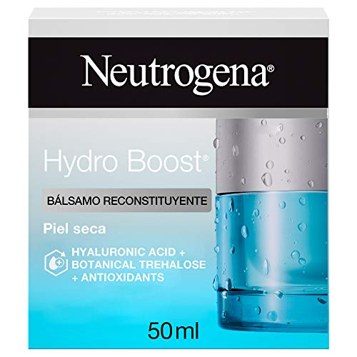 Neutrogena Hydro Boost Bálsamo Reconstituyente con Ácido Hialurónico, Hidratante Facial para Piel Seca, 50 ml