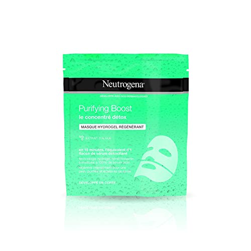 Neutrogena Purifying Boost Máscara Hidrogel Regeneradora - 2 Unidades x 30 ml.