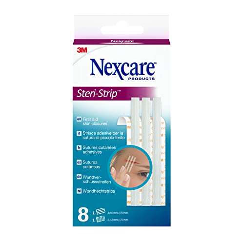 Nexcare Steri-Strip Suturas Cutáneas, Assorted, Pack de 8