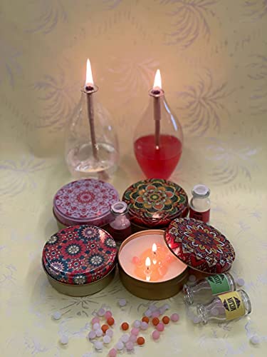 Nicea Decor Velas de diseño patentado, crea tu propio aroma de vela, alivio del estrés y aromaterapia, juego de regalo, paquete de 4 velas perfumadas, cera de soja natural