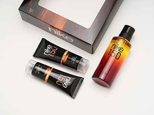 NIKE - 150 On Fire, Estuche Regalo de Hombre, Pack de 3 Piezas (Perfume 150 ml + After Shave Bálsamo Hombre 75 ml + Gel Baño 75 ml)