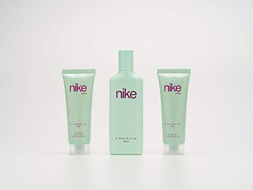 NIKE - A Sparkling Day, Estuche Regalo de Mujer, Pack de 3 Piezas (Perfume 75 ml + Gel de Baño 75 ml + Crema de Cuerpo 75 ml)