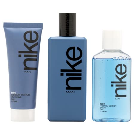 Nike Blue Estuche de Regalo para Hombre EdT 100ml + After Shave 75ml + Gel Baño 100ml