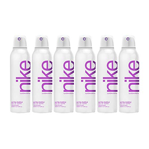 Nike Ultra Purple, Desodorante Spray para Mujer, 200 ml - Pack de 6