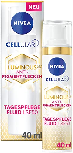 NIVEA Cellular LUMINOUS630 - Crema de día antimanchas de pigmentación (40 ml), fluida antimanchas de pigmentación con FPS 50, crema de día para una piel uniforme