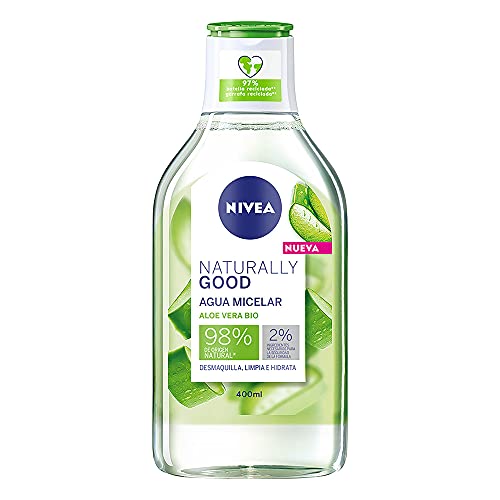 Nivea Naturally Good Agua Micelar con Aloe Vera Bio, 400ml