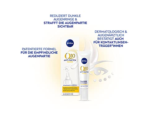 Nivea Q10 Power anti-arrugas + la racionalización Ojo Cuidado Para rejuvenecedora, feuchtigkeitsspendende Ojo Crema, 15 ml