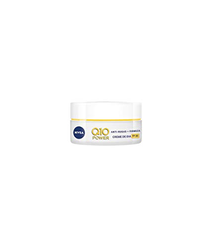 NIVEA Q10 Power Antiarrugas Cuidado de Día Triple Defensa FP30 (1 x 50 ml), crema hidratante antiarrugas, crema facial con protector solar 30, crema de día