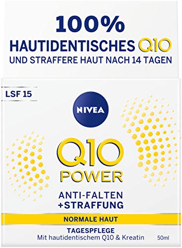 NIVEA Q10 Power - Crema de día antiarrugas y reafirmante para una piel más lisa y joven, crema de día con SPF 15, 2 unidades (2 x 50 ml)