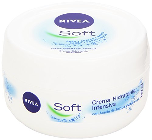 NIVEA Soft (1 x 300 ml), crema multiusos con aceite de jojoba y vitamina E, crema hidratante intensiva para el cuidado de la piel de cara, cuerpo y manos, sin parabenos