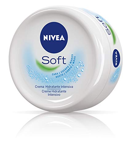 NIVEA Soft (1 x 300 ml), crema multiusos con aceite de jojoba y vitamina E, crema hidratante intensiva para el cuidado de la piel de cara, cuerpo y manos, sin parabenos