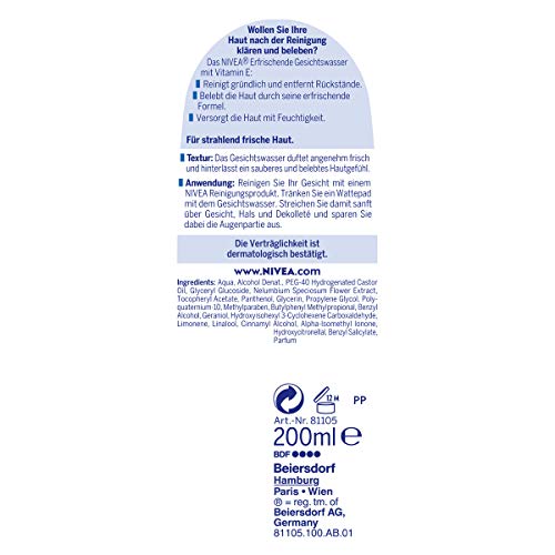 Nivea - Tónico facial refrescante, (200 ml)