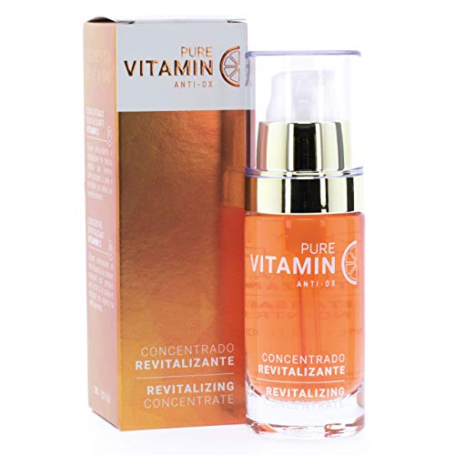 Noche Y Día Serum Concentrado Revitalizante Con Vitamina C Antioxidante - Pure Vitamin Anti-Ox, Sérum Iluminador Facial, 30 Mililitro