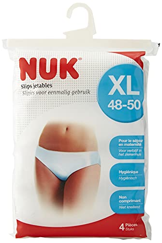 NUK braga 4 braguitas desechables (talla XL), color blanco