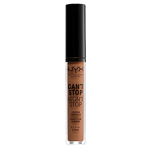 Nyx Professional Makeup Corrector No Comedogénico, Waterproof Y De Larga Duración Can'T Stop Won'T Stop 24H Tono 15.7 Warm Caramel Para Pielesoscuras