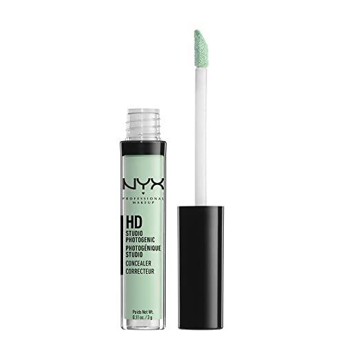 NYX Professional Makeup HD Photogenic Concealer Wand, Corrector para todo tipo de pieles, Cobertura media, Tono: Verde