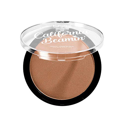 NYX PROFESSIONAL MAKEUP Polvos Bronceadores California Beamin' Face And Body Bronzer, Polvos Compactos, Tamaño Grande, Fórmula Vegana, Acabado Satinado, Tono: Sunset Vibes, 14 G