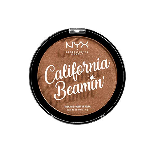 NYX PROFESSIONAL MAKEUP Polvos Bronceadores California Beamin' Face And Body Bronzer, Polvos Compactos, Tamaño Grande, Fórmula Vegana, Acabado Satinado, Tono: Sunset Vibes, 14 G