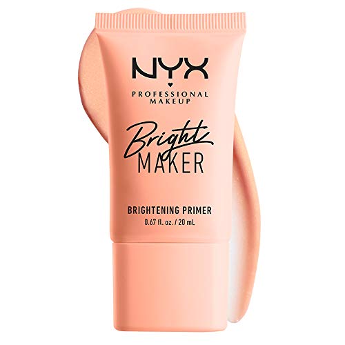 NYX PROFESSIONAL MAKEUP Prebase de Maquillaje Iluminadora Bright Maker Primer, con Extracto de Papaya e Hidratante, con Mica para Un Acabado Satinado, Fórmula Vegana, 20 Mililitros